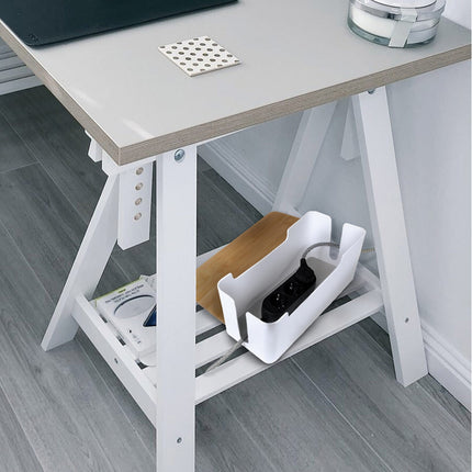 Cable box - Cable hider with bamboo lid 32x14x13cm
