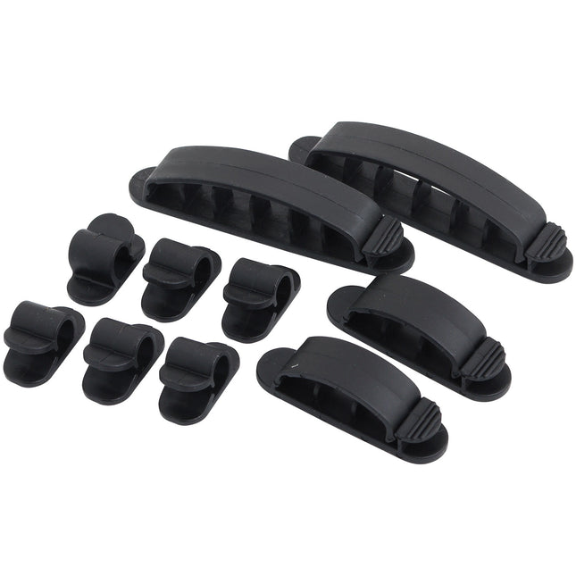 Cable management kit 10 parts self-adhesive