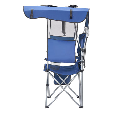 Camping Chair With Canopy Shade, 330 lb, Backpack Carry