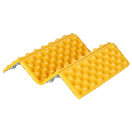 Kempingo kilimėlis su sėdyne, aliuminio atrama, 40 cm, geltonas