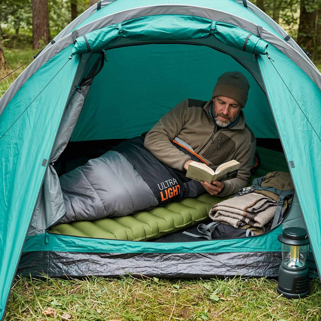 Kempingo kilimėlis su įmontuota pompa, 10 cm storio