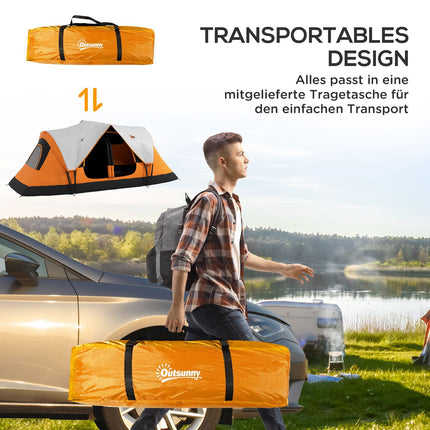 8-person tunnel camping tent, windproof, water-repellent