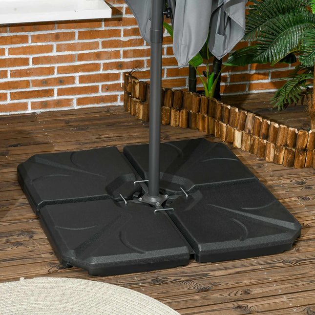 Konsoliniai skėčio pagrindo svarmenys, HDPE, 56 kg keliamoji galia