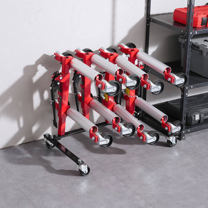 Car Dolly Storage Rack, 4-Dolly Capacity, Swivel Casters