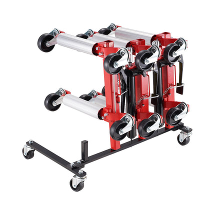 Car Dolly Storage Rack, 4-Dolly Capacity, Swivel Casters