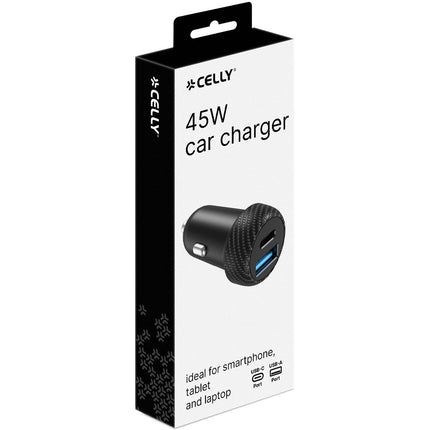 Car charger 1xUSB-C PD 1xUSB-A 45W