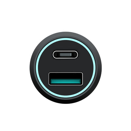 Car charger 43W 2-port QC/PD Black