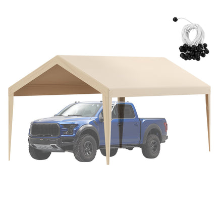 Carport Replacement Canopy Cover 10x20 Ft, Waterproof UV, Beige