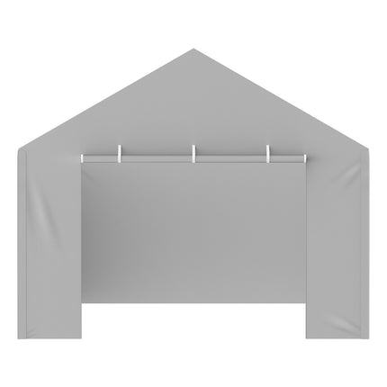 Carport Sidewall Replacement Cover 12 x 20 ft, Gray
