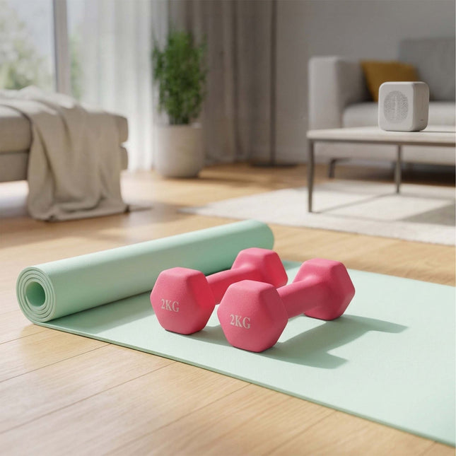 Ketaus hanteliai su ergonomiška rankena