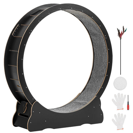 Cat Exercise Wheel 132cm, Wooden, Quiet, Locking