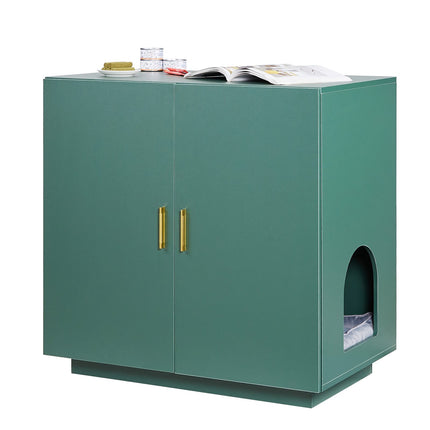Cat Litter Box Enclosure Cabinet, 80 cm, Double-Door