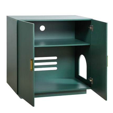 Cat Litter Box Enclosure Cabinet, 80 cm, Double-Door