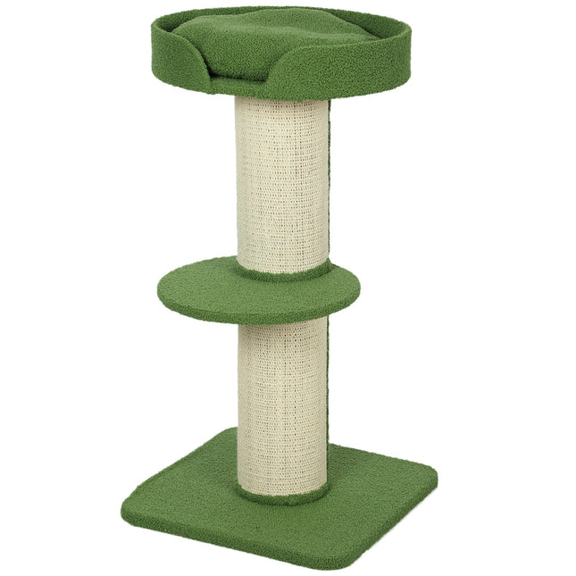Kačių dreislė 91 cm su guoliu, platformomis, sizalio stulpais, žalia