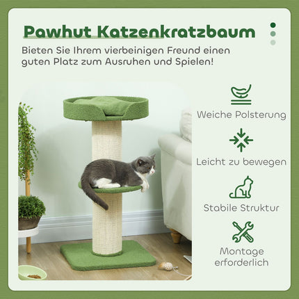 Kačių dreislė 91 cm su guoliu, platformomis, sizalio stulpais, žalia