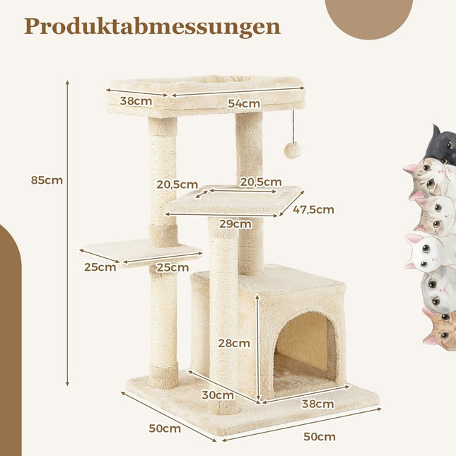 Kačių dreistuvas su ola, minkšta sėdyne, 85 cm, smėlio spalvos