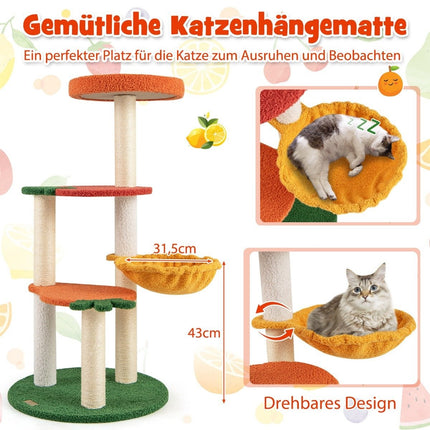 Kačių drebučiai su vaisių tematika, 100 cm, draskyklės iš sizalio