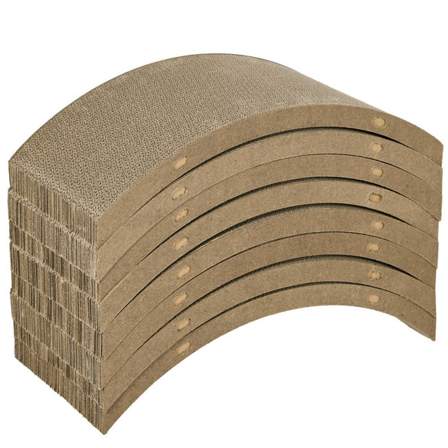 Kačių draskymo lenta, 8 perdirbamų draskymo kartonų rinkinys, gofruoto kartono draskymo kilimėliai katėms, skirtos mankštintis, katėms iki 5 kg, 55 x 25,5 x 3 cm, ruda