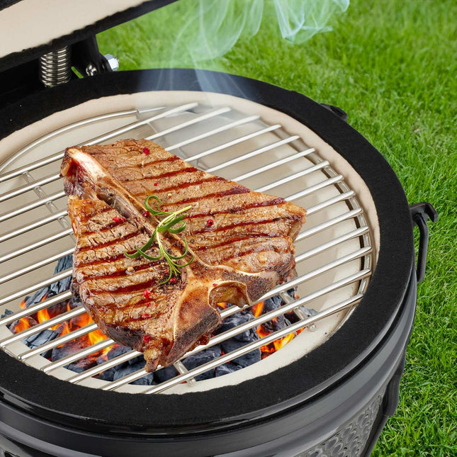 Keraminės Kamado kepsninės - universalios kepimui ant grotelių ir kepimui