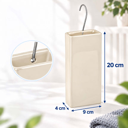 Ceramic Radiator Humidifier Set of 4 with Hooks, 400 ml, Beige