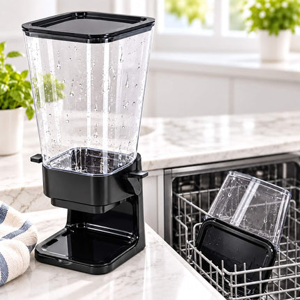 Cereal Dispenser Set of 2, 5.5 L Each, Portion Control, Black