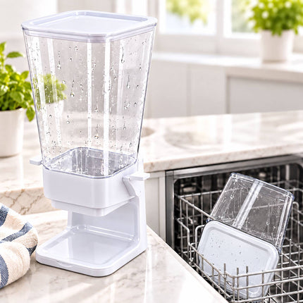 Cereal Dispenser Set of 2, 5.5 L Each, Portion Control, White