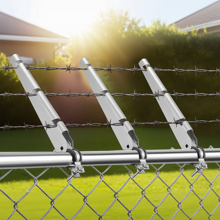 Chain Link Fence Post Extenders, 10-Pack, 14.8 In, 1.3–1.5 In