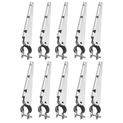 Chain Link Fence Post Extenders, 10-Pack, 14.8 In, 1.3–1.5 In