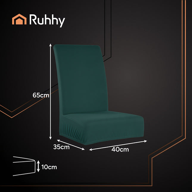 Kėdžių užvalkalai, 6 vnt. pakuotė, butelio žalios spalvos