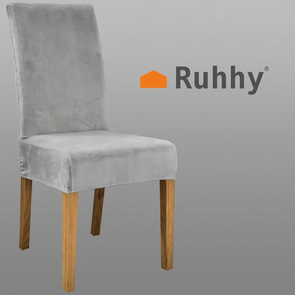 Chair cover - gray velvet Ruhhy 22979