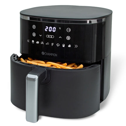 Champion Air Fryer XL 6L su PFAS neturinčia keramine danga, 1750 W, juodas