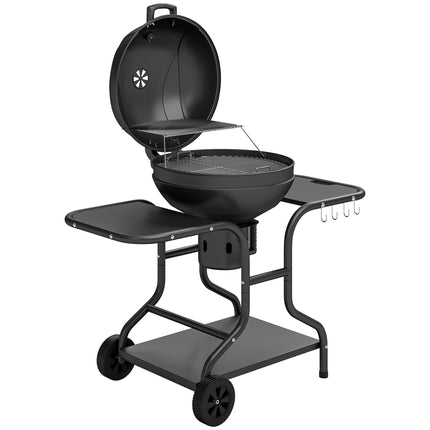 Medžio anglies kepsninė, 54 cm, su staliukais