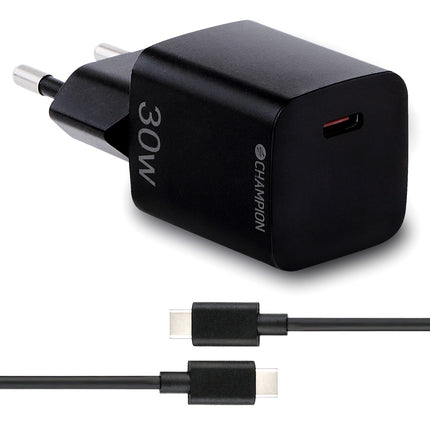 Charger 30W + USB-C Cable Black