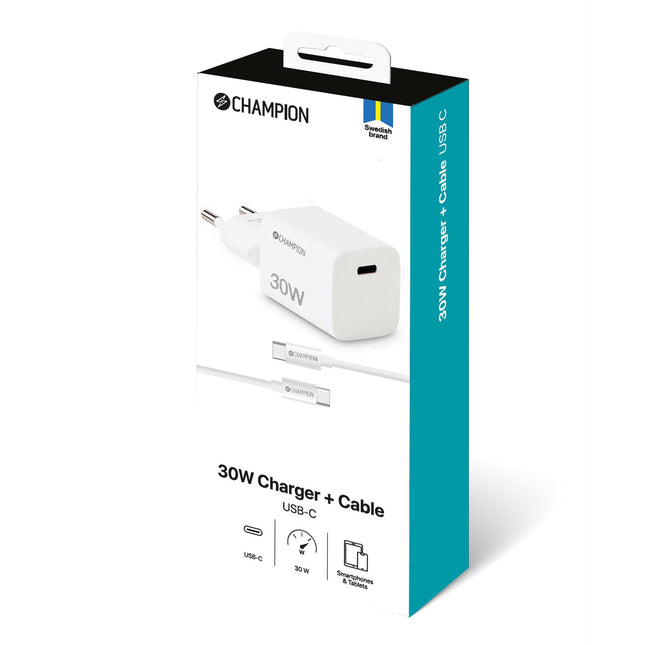 Charger 30W + USB-C Cable White