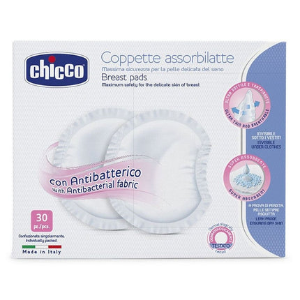 Chicco antibakteriniai įklotai krūtims, 30 vnt.