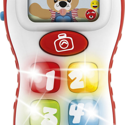 „Chicco“ asmenukių telefonas (anglų ir latvių kalbomis)