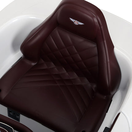 Vaikiškas automobilis, vaikiška transporto priemonė, elektrinis automobilis „Bentley Gt“, licencijuotas, su nuotolinio valdymo pultu, 2 x 390 varikliais, baltas, 108 x 60 x 43 cm