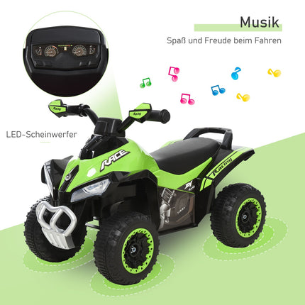 Vaikiškas važiuojamasis automobilis su pedalais ir stumdomomis kojelėmis, vaikiškas automobilis, vaikiška transporto priemonė 18-36 mėnesių vaikams, lengva muzika, plastikas, plienas, žalias, 67,5 x 38 x 44 cm