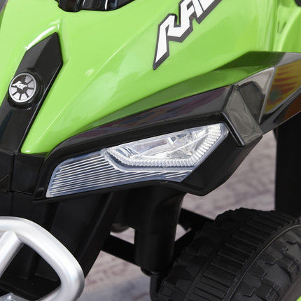 Vaikiškas važiuojamasis automobilis su pedalais ir stumdomomis kojelėmis, vaikiškas automobilis, vaikiška transporto priemonė 18-36 mėnesių vaikams, lengva muzika, plastikas, plienas, žalias, 67,5 x 38 x 44 cm