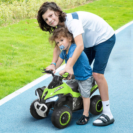 Vaikiškas važiuojamasis automobilis su pedalais ir stumdomomis kojelėmis, vaikiškas automobilis, vaikiška transporto priemonė 18-36 mėnesių vaikams, lengva muzika, plastikas, plienas, žalias, 67,5 x 38 x 44 cm