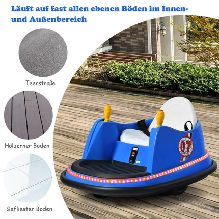 Vaikiškas Bamperis Automobilis 360 Laipsnių Posūkio Ratu Vaikiškos Transporto Priemonės 57 x 75 x 42 cm Mėlynas