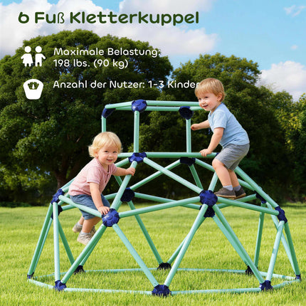 Vaikiškas laipiojimo kupolas, atsparus UV spinduliams, 182,5 cm, mėlynas