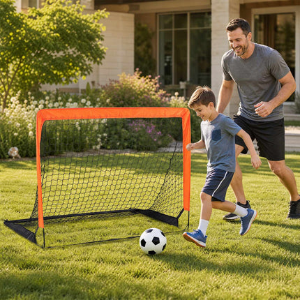 Vaikiški futbolo vartai, 182x120 cm, žali, sulankstomi