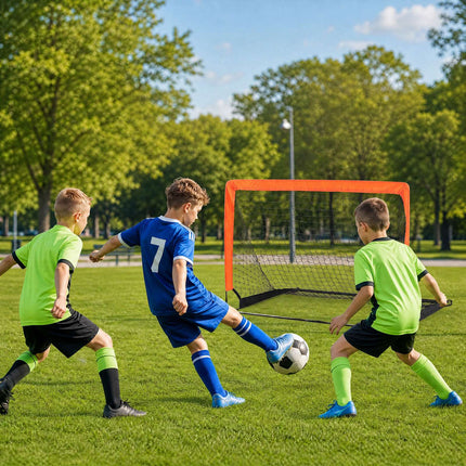 Vaikiški futbolo vartai, 182x120 cm, žali, sulankstomi