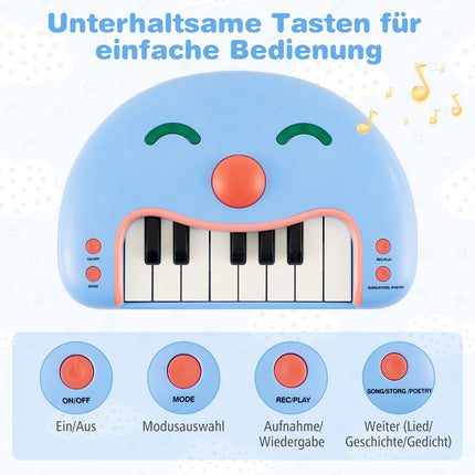 Vaikiškas klaviatūros pianinas su šviesomis ir muzika, 13 klavišų