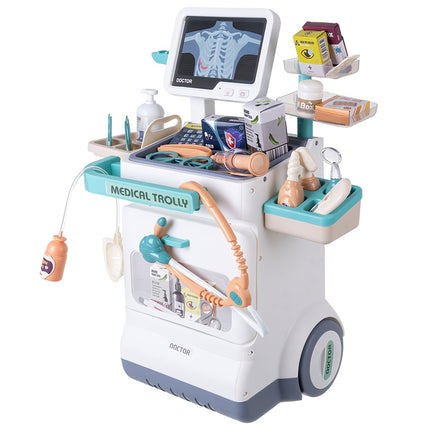 Vaikų medicinos rinkinys su vežimėliu, EKG, 26 dalys