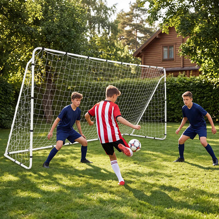 Vaikiški metaliniai futbolo vartai 367x181 cm su PE tinklu