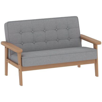 Vaikiška sofa, aksominė, medinis rėmas, 3-15 metų amžiaus, pilka