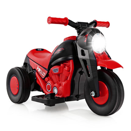 Vaikiškas motociklas su burbulų aparatu, muzika ir LED priekiniais žibintais, vaikiškas motociklas, raudonas
