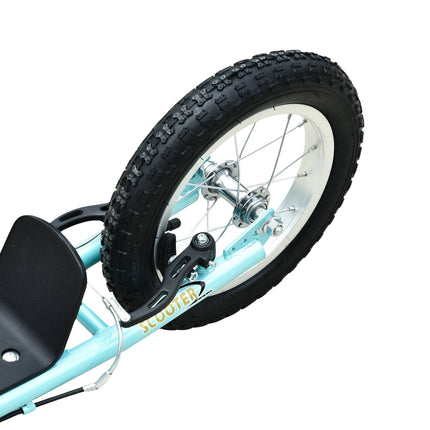 Children's scooter from 5 years, kick scooter, city scooter for children, aluminum, 120 x 58 x 85-95 cm, light blue